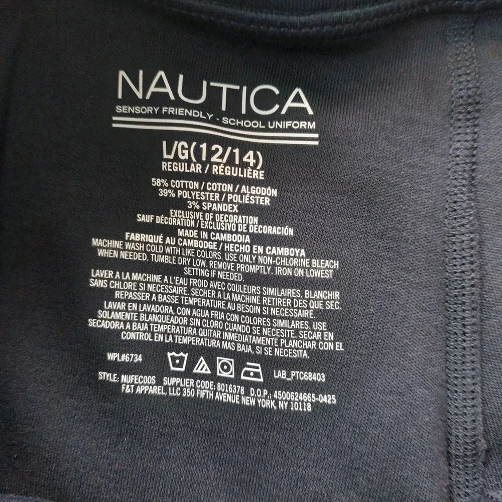 Nautica Girls School Uniform Sensory Friendly Sof  Pull On‎ Short L 12-14